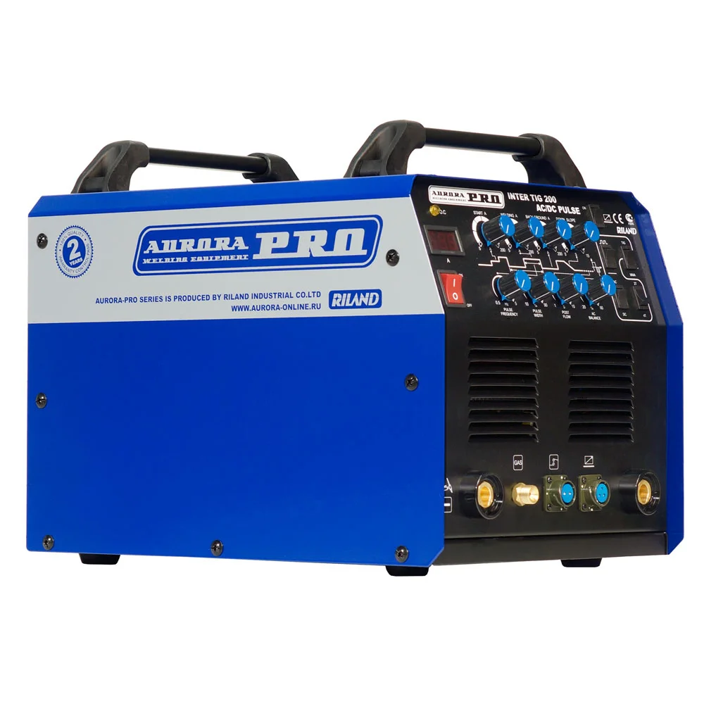 Аппарат аргонодуговой сварки AuroraPRO INTER TIG 200 AC/DC PULSE (TIG+MMA) MOSFET