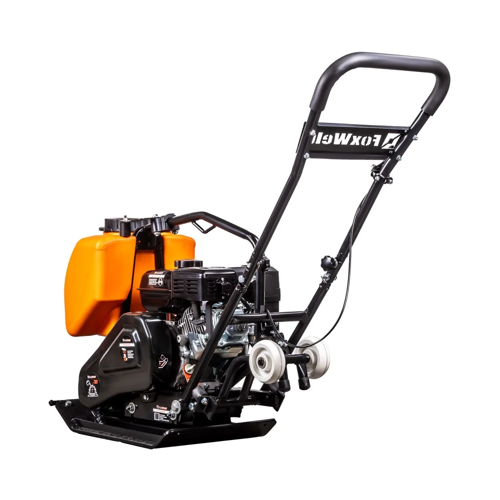 Виброплита FoxWeld PC 70/10, прямоходная, двигатель Lifan 168F-2, вес 70 кг, центробежная сила 10 кН, бак с водой, траспорт. колёса