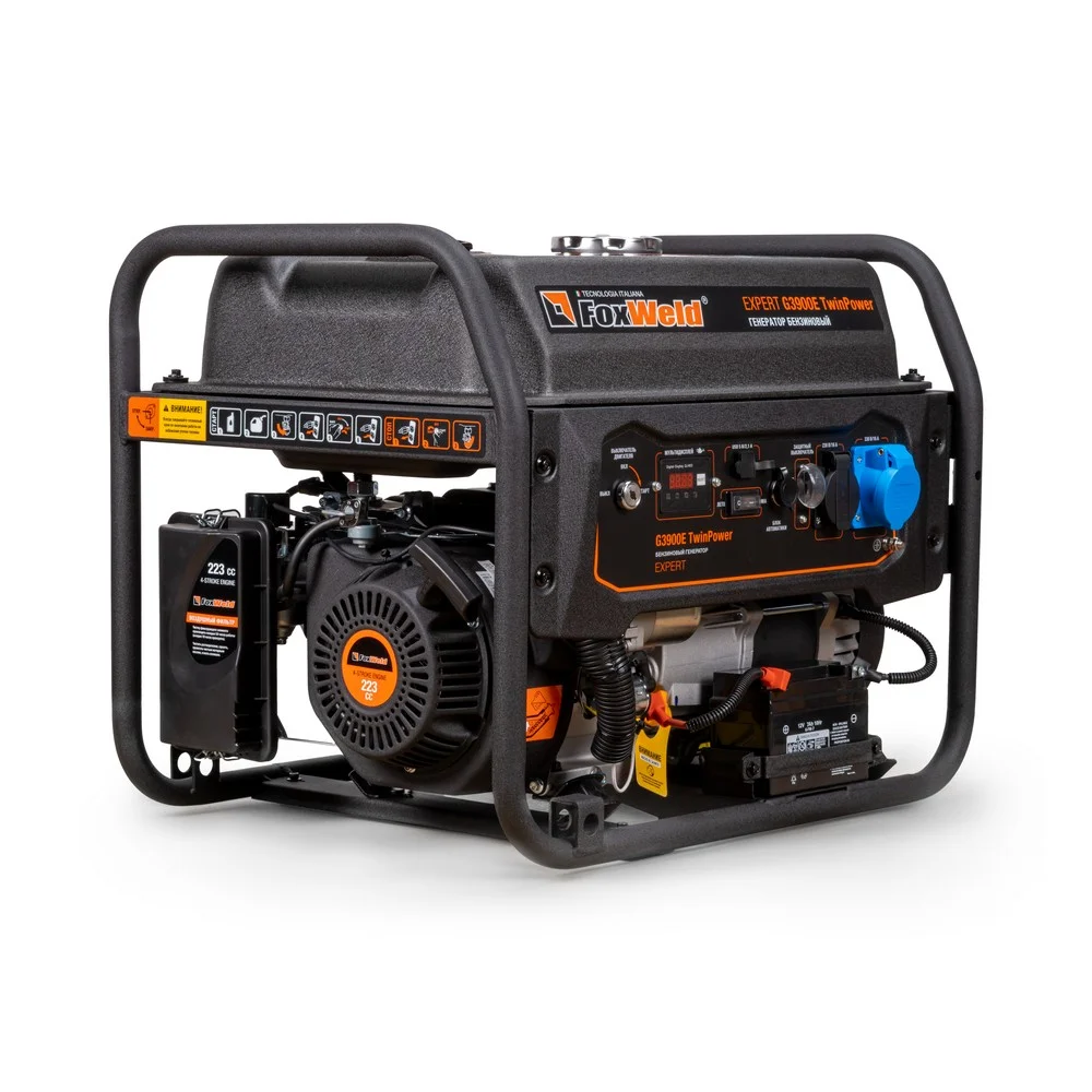 Генератор бензиновый Foxweld Expert G3900E TwinPower 3,5 кВт/7 кВА