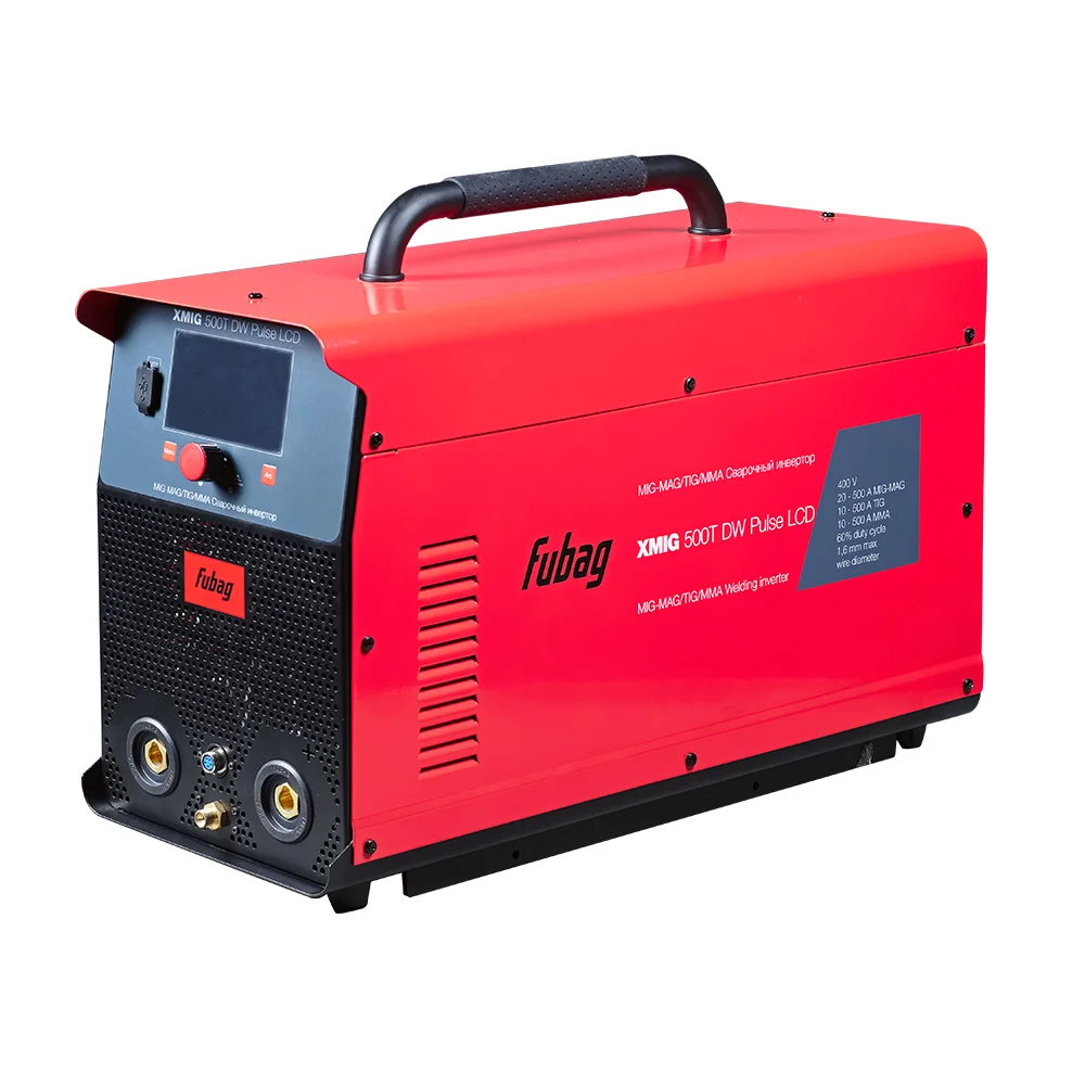 Сварочный полуавтомат FUBAG XMIG 500T DW ПУЛЬС (PULSE) + Подающий механизм ДРАЙВ (DRIVE) XMIG DW ПУЛЬС (PULSE) + Горелка FB 550W 3m + Блок жидкостного охлаждения Cool XMI + Шланг-пакет 5 метров 95 мм2 14 pol с жидкостным охлаждением + Тележка для аппарато