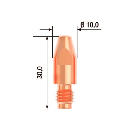 FUBAG Контактный наконечник M8х30 мм ECU D=0.9 мм (25 шт.)