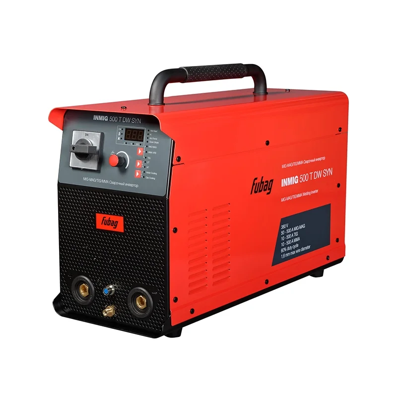 Cварочный полуавтомат FUBAG INMIG 500T DW SYN + Подающий механизм ДРАЙВ (DRIVE) INMIG DW SYN + Шланг-пакет 5 метров 70 мм2 14 pol с жидкостным охлаждением + Горелка FB 500 3m + Блок жидкостного охлаждения Cool 70 + Тележка для аппаратов