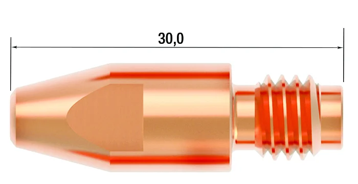 FUBAG Контактный наконечник M8х30 мм CuCrZr D=1.0 мм (10 шт.)