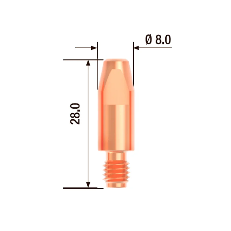 FUBAG Контактный наконечник M6х28 мм ECU D=1.6 мм (25 шт.)