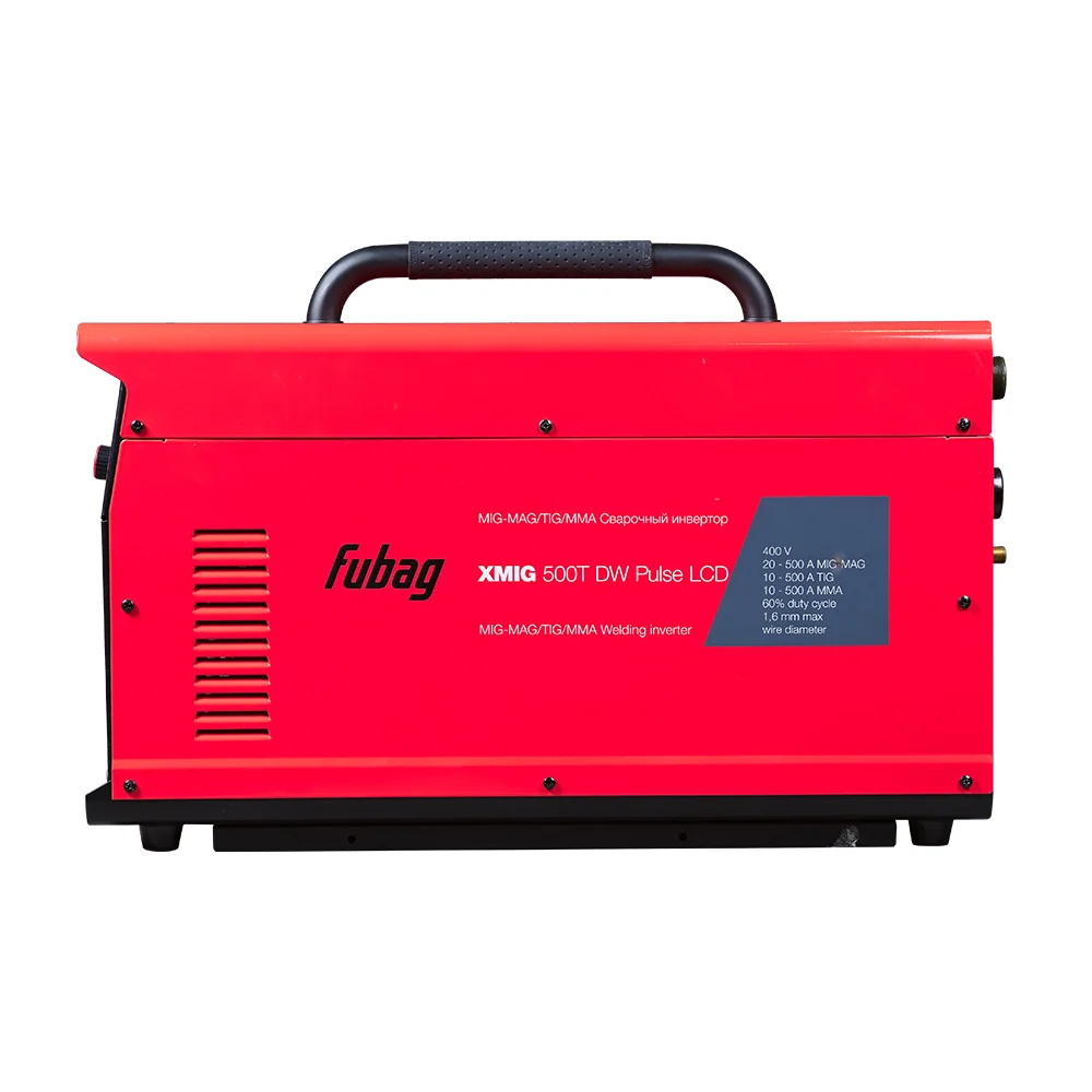 Сварочный полуавтомат FUBAG XMIG 500T DW ПУЛЬС (PULSE) + Подающий механизм ДРАЙВ (DRIVE) XMIG DW ПУЛЬС (PULSE) + Горелка FB 550W 3m + Блок жидкостного охлаждения Cool XMI + Шланг-пакет 5 метров 95 мм2 14 pol с жидкостным охлаждением + Тележка для аппарато