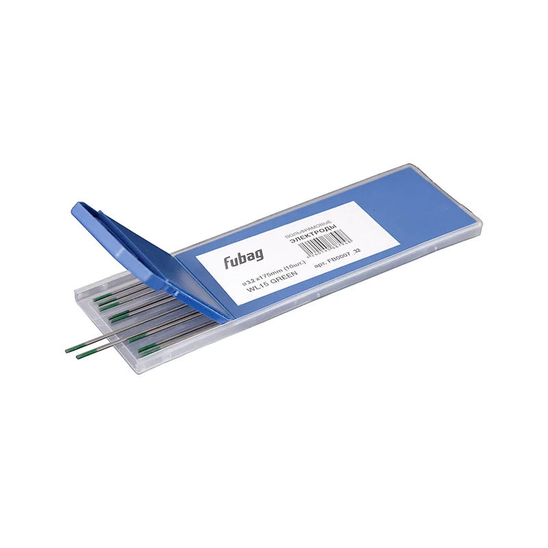 Вольфрамовые электроды FUBAG D 3,2 x 175 мм зеленые (green) WP (10 шт.)