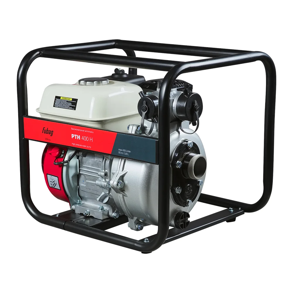 Высоконапорная бензиновая мотопомпа FUBAG PTH 400 H с двигателем Honda для чистой воды