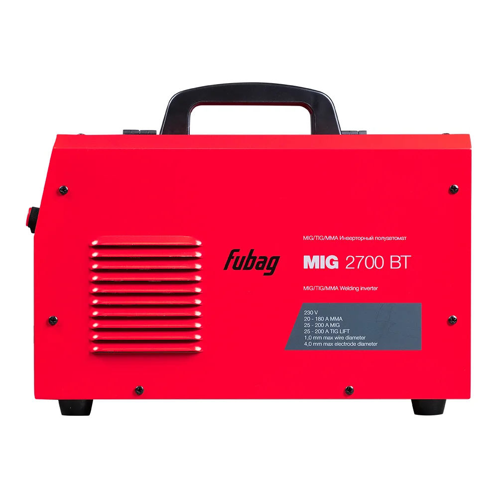 Сварочный инверторный полуавтомат FUBAG MIG 2700 BT + Маска сварщика Хамелеон FUBAG IR 9-13N S в ПОДАРОК