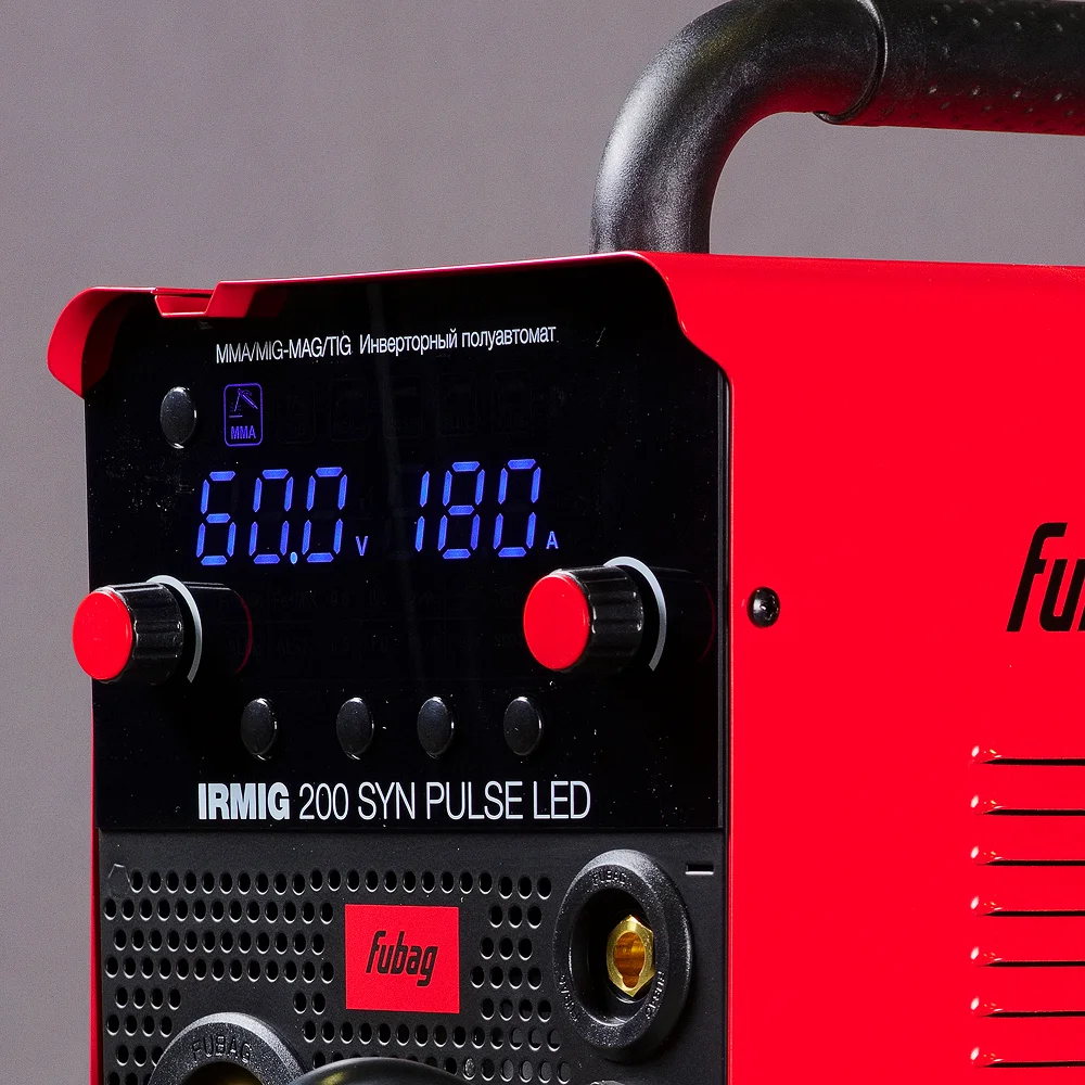 Сварочный полуавтомат FUBAG IRMIG 200 SYN ПУЛЬС (PULSE) LED + Маска сварщика Хамелеон FUBAG IR 9-13N S в ПОДАРОК