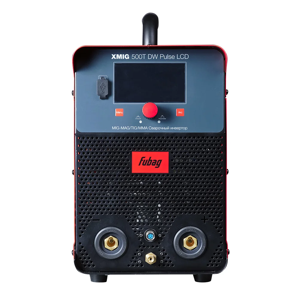 Сварочный полуавтомат FUBAG XMIG 500T DW ПУЛЬС (PULSE) + Подающий механизм ДРАЙВ (DRIVE) XMIG DW ПУЛЬС (PULSE) + Горелка FB 550W 3m + Блок жидкостного охлаждения Cool XMI + Шланг-пакет 5 метров 95 мм2 14 pol с жидкостным охлаждением + Тележка для аппарато