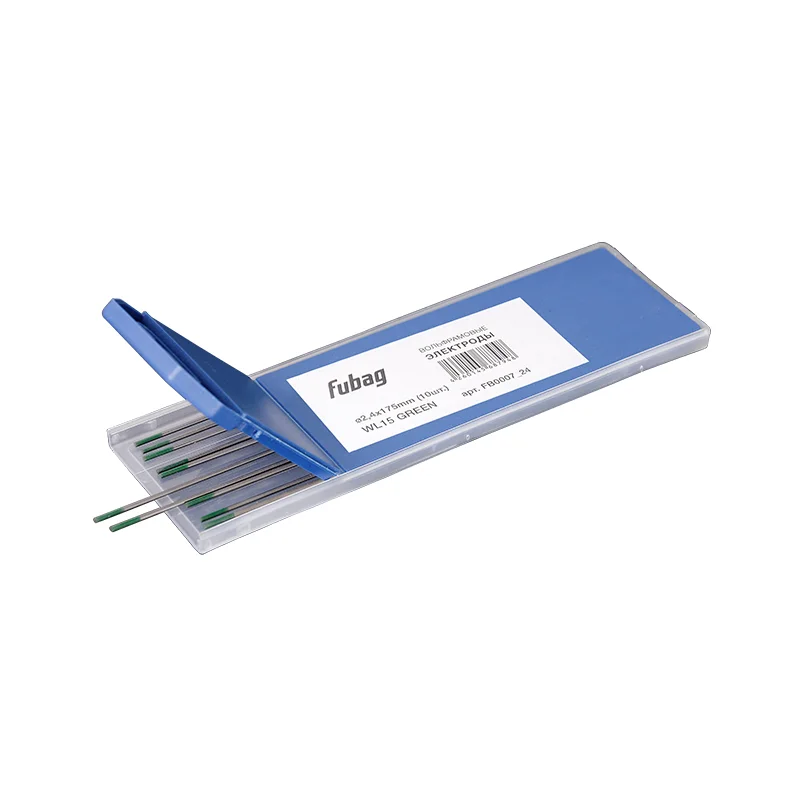 Вольфрамовые электроды FUBAG D 2,4 x 175 мм зеленые (green) WP (10 шт.)