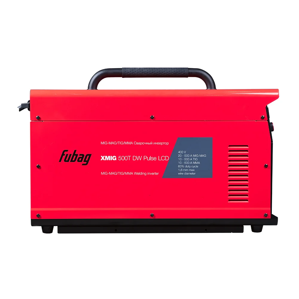 Сварочный полуавтомат FUBAG XMIG 500T DW ПУЛЬС (PULSE) + Подающий механизм ДРАЙВ (DRIVE) XMIG DW ПУЛЬС (PULSE) + Горелка FB 550W 3m + Блок жидкостного охлаждения Cool XMI + Шланг-пакет 5 метров 95 мм2 14 pol с жидкостным охлаждением + Тележка для аппарато