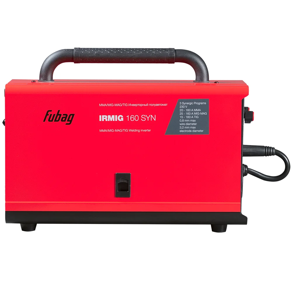 FUBAG Сварочный полуавтомат IRMIG 160 SYN с горелкой 150 А в комплекте + Проволока сварочная сплошного сечения FB 70S 0.8 мм катушка 200мм вес 5 кг в ПОДАРОК