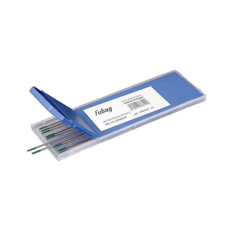 Вольфрамовые электроды FUBAG D 2,4 x 175 мм зеленые (green) WP (10 шт.)