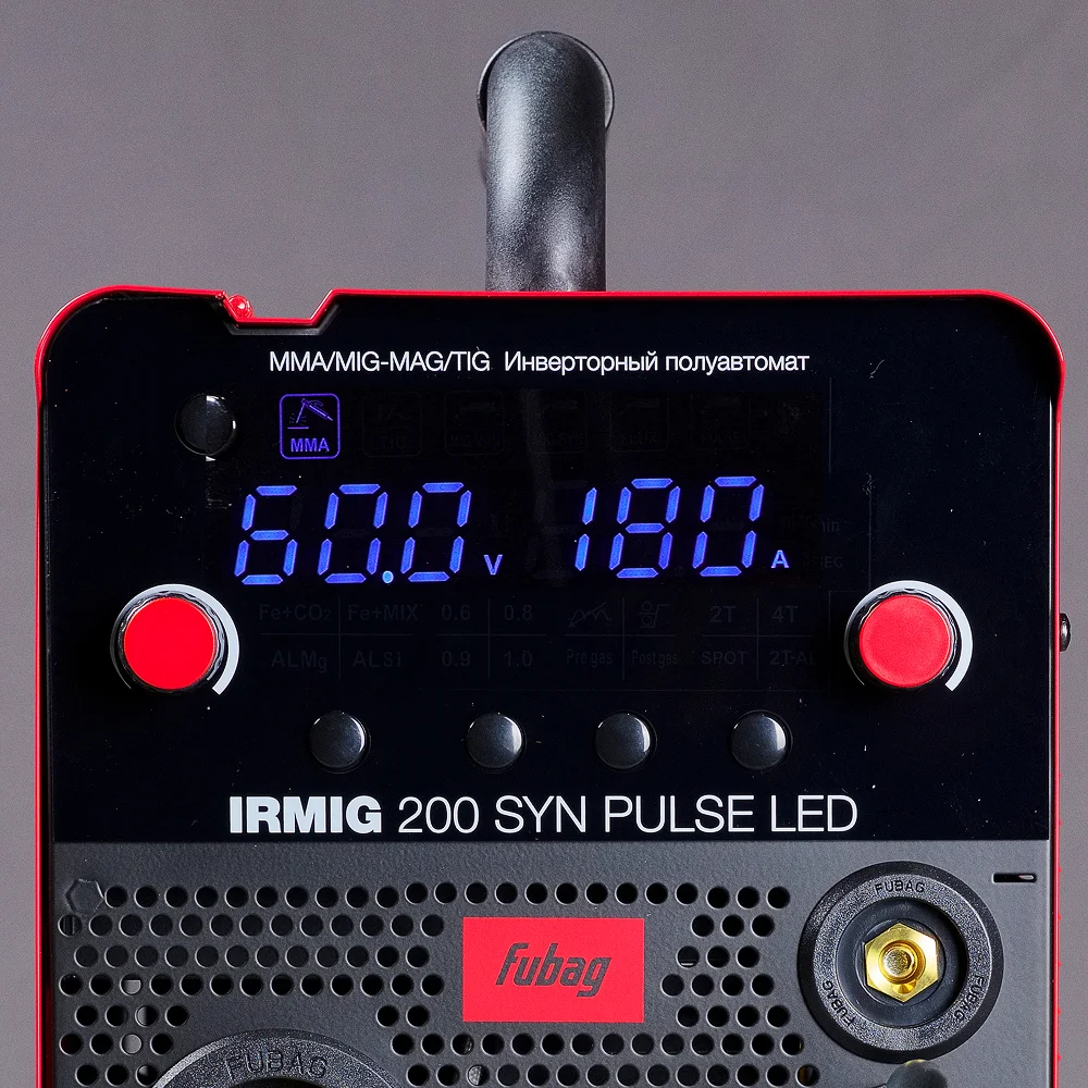 Сварочный полуавтомат FUBAG IRMIG 200 SYN ПУЛЬС (PULSE) LED + Маска сварщика Хамелеон FUBAG IR 9-13N S в ПОДАРОК