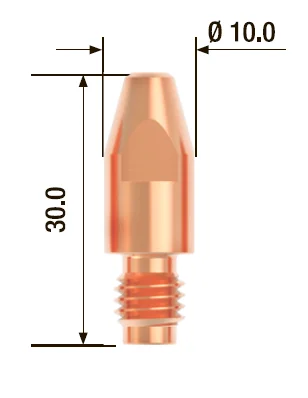 FUBAG Контактный наконечник M8х30 мм ECU D=1.4 мм (10 шт.)