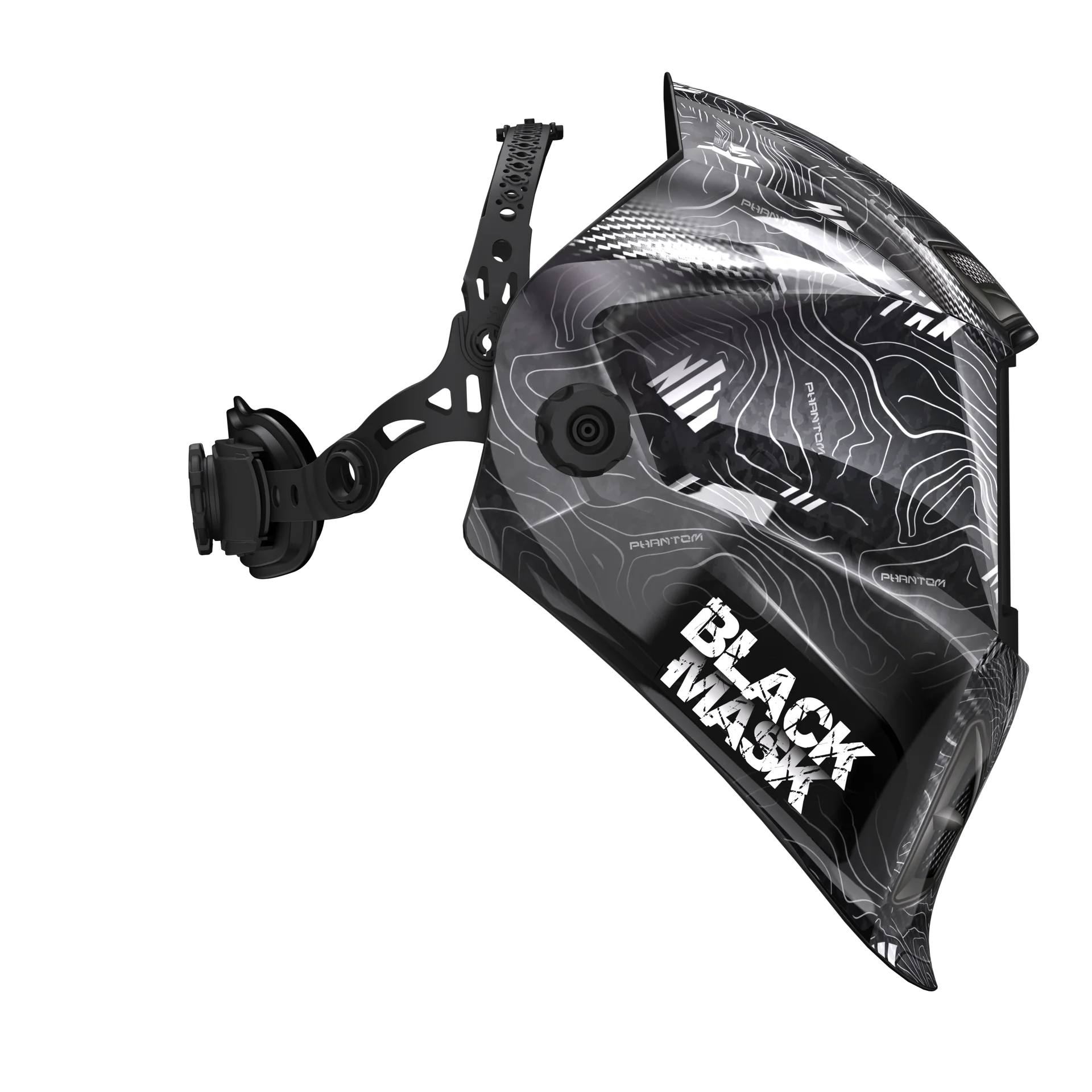 Маска сварщика хамелеон BLACK MASK АСФ 777 P (с наклейкой PHANTOM) 51ST777PH