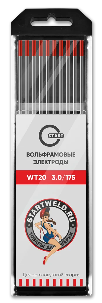 Вольфрамовый электрод WT 20 3,0х175 (красный) WT2030175