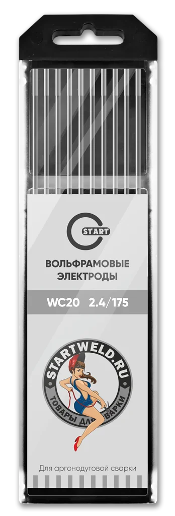 Вольфрамовый электрод WС 20 2,4/175 (серый) WC2024175