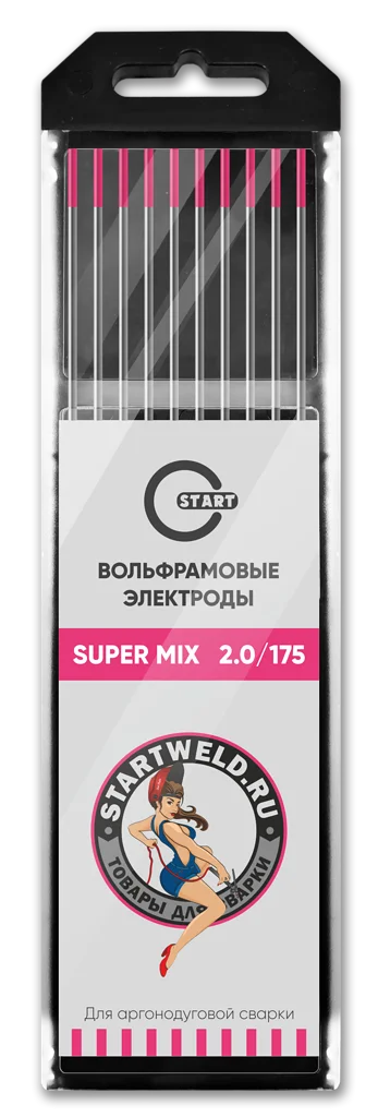 Вольфрамовый электрод SUPER MIX 2,0х175 (розовый) WE20175