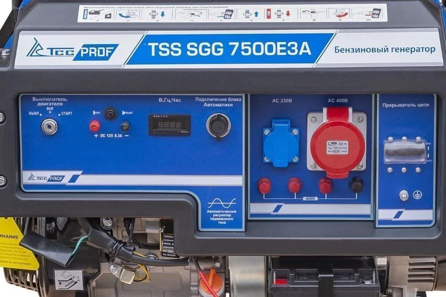 Бензиновый генератор 7,5 кВт ТСС SGG 7500Е3A с АВР 033525
