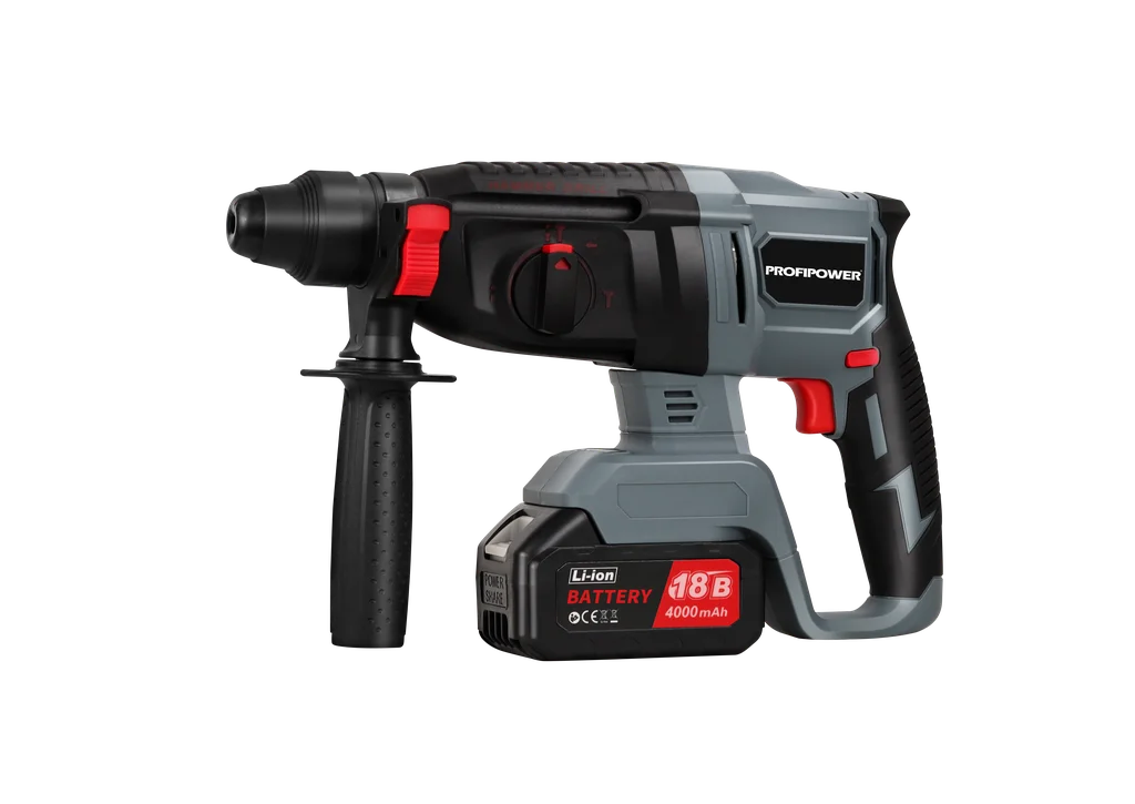 Перфоратор аккумуляторный беcщеточный ProfiPower MKDHR-18V (Li-ion-1шт, 4.0Ач, 1,9Дж, 3 режима, 3 бу