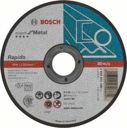 Круг отрезной по металлу, 125 х 1,6 х 22,2 мм expert for Metal BOSCH...