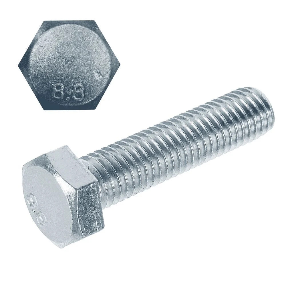 Болт оцинкованный кл. п. 8.8 DIN933 (D 8,0 мм)