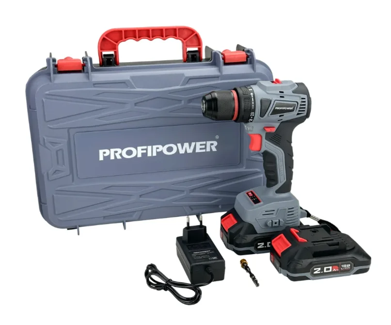 Шуруповерт аккумуляторный бесщеточный ProfiPower MKBL-18B (18В,Li-ion-2шт,2.0Ач,40Нм,З/У, 0,8-10мм,м)