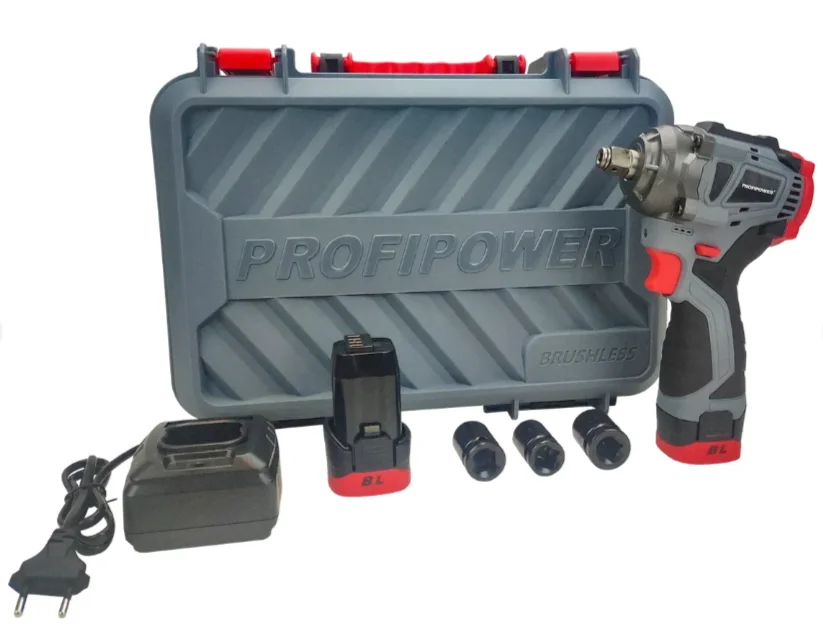 Гайковерт аккумуляторный бесщеточный ударный PROFIPOWER BL-163 (16В, 260Нм, Li-ion 2шт, 2.0Ач, ударный)