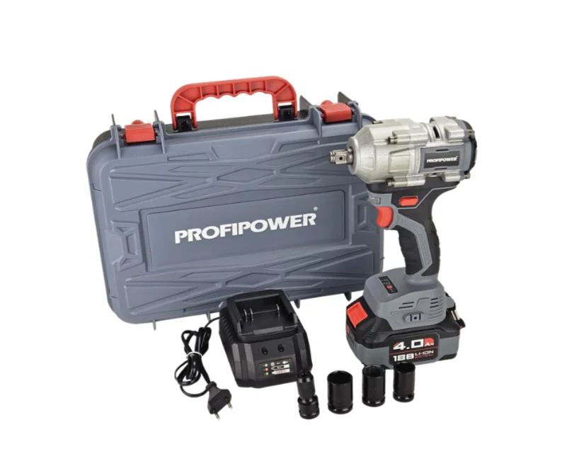 Гайковерт аккумуляторный бесщеточный ударный ProfiPower T-500N (Li-ion-1шт, 4.0Ач, 500Нм, ударный)